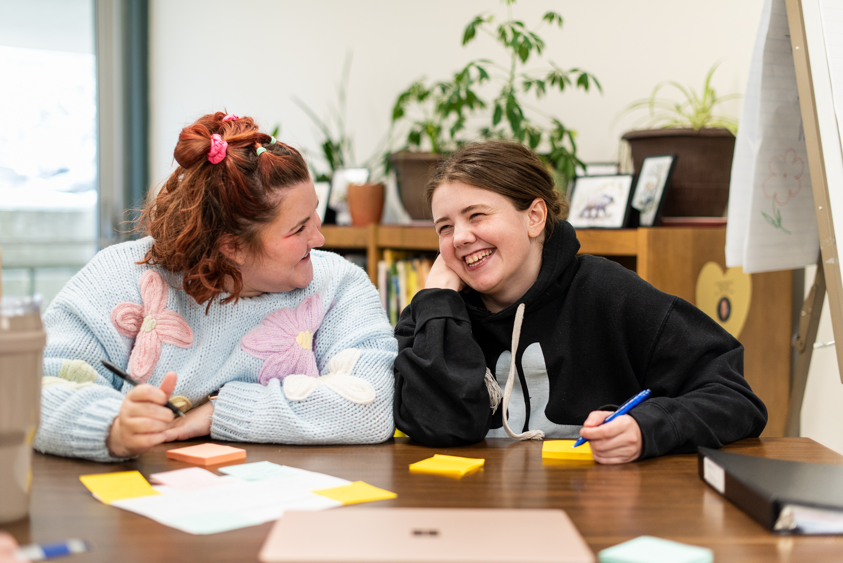 Students laughing together