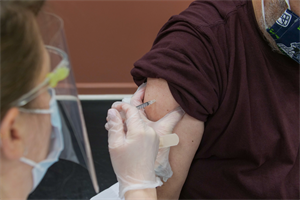 Vaccination given in the shoulder Vaccination given in the shoulder