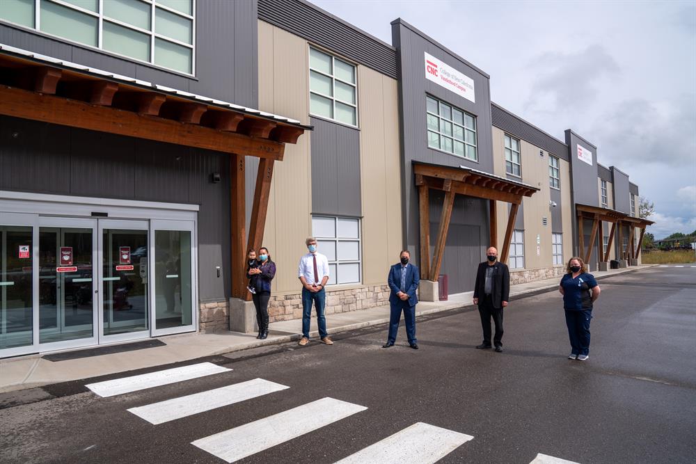 Dignitaries Pose Outside of New CNC Vanderhoof Campus