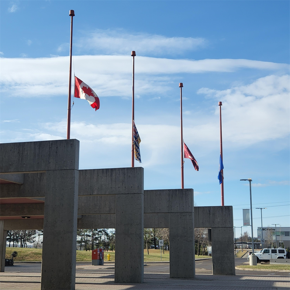 CNC Flags Half Mast April