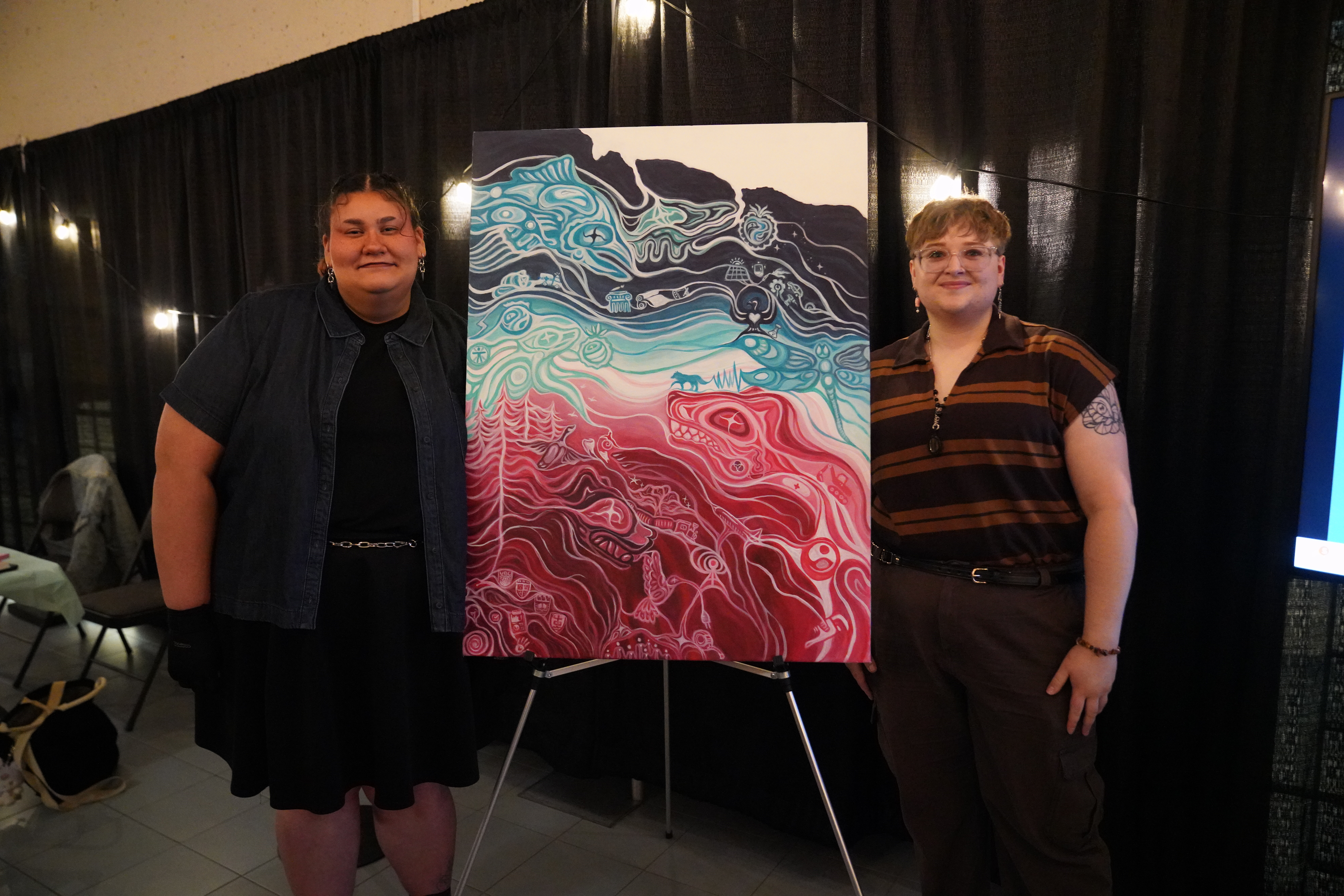 Tree of Life painting with artists Blair Wingeter and Keshawna Garnot