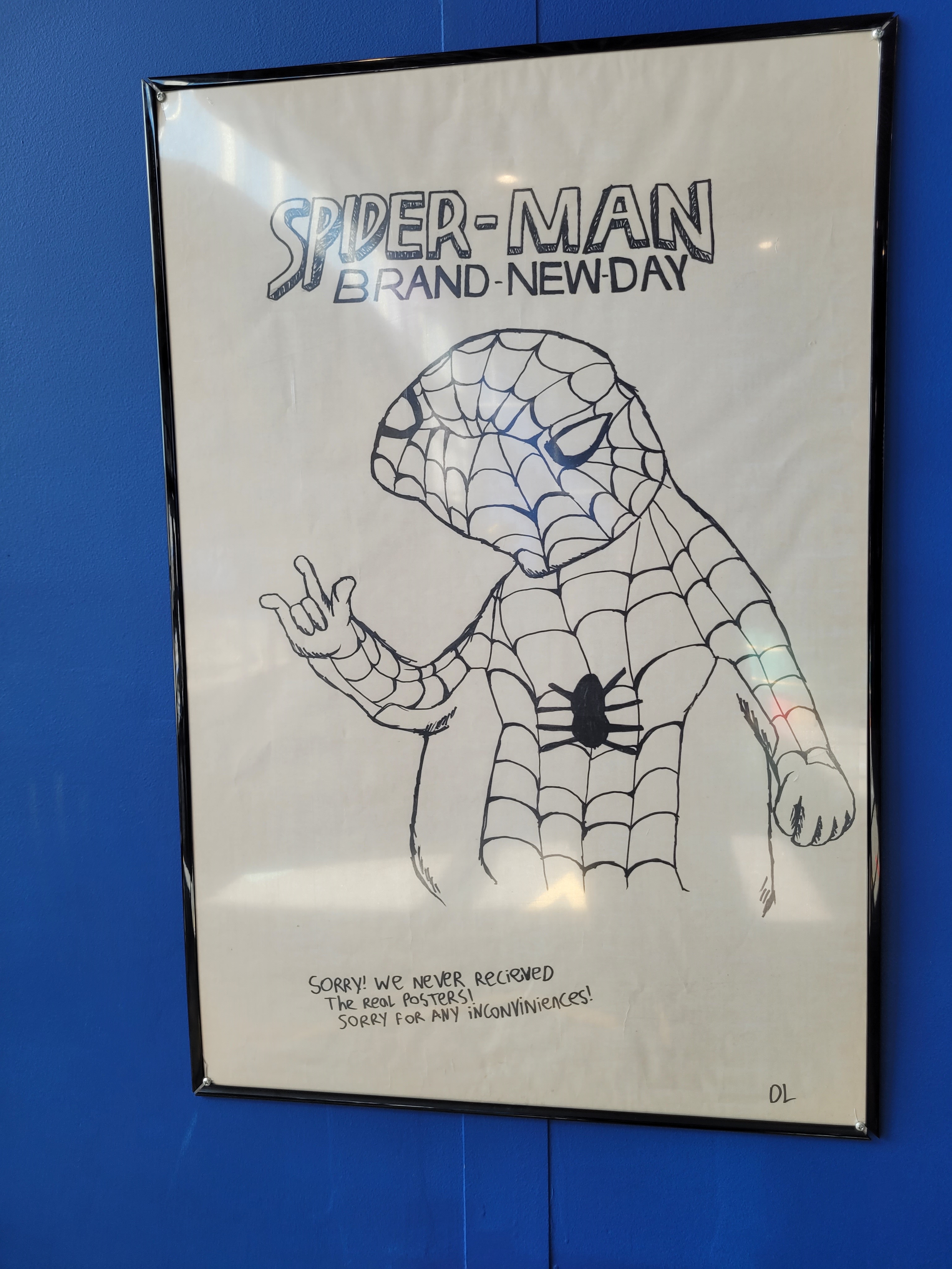 Spiderman drawing, created by Drake Landon
