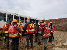 Student Post Harvest With Bus